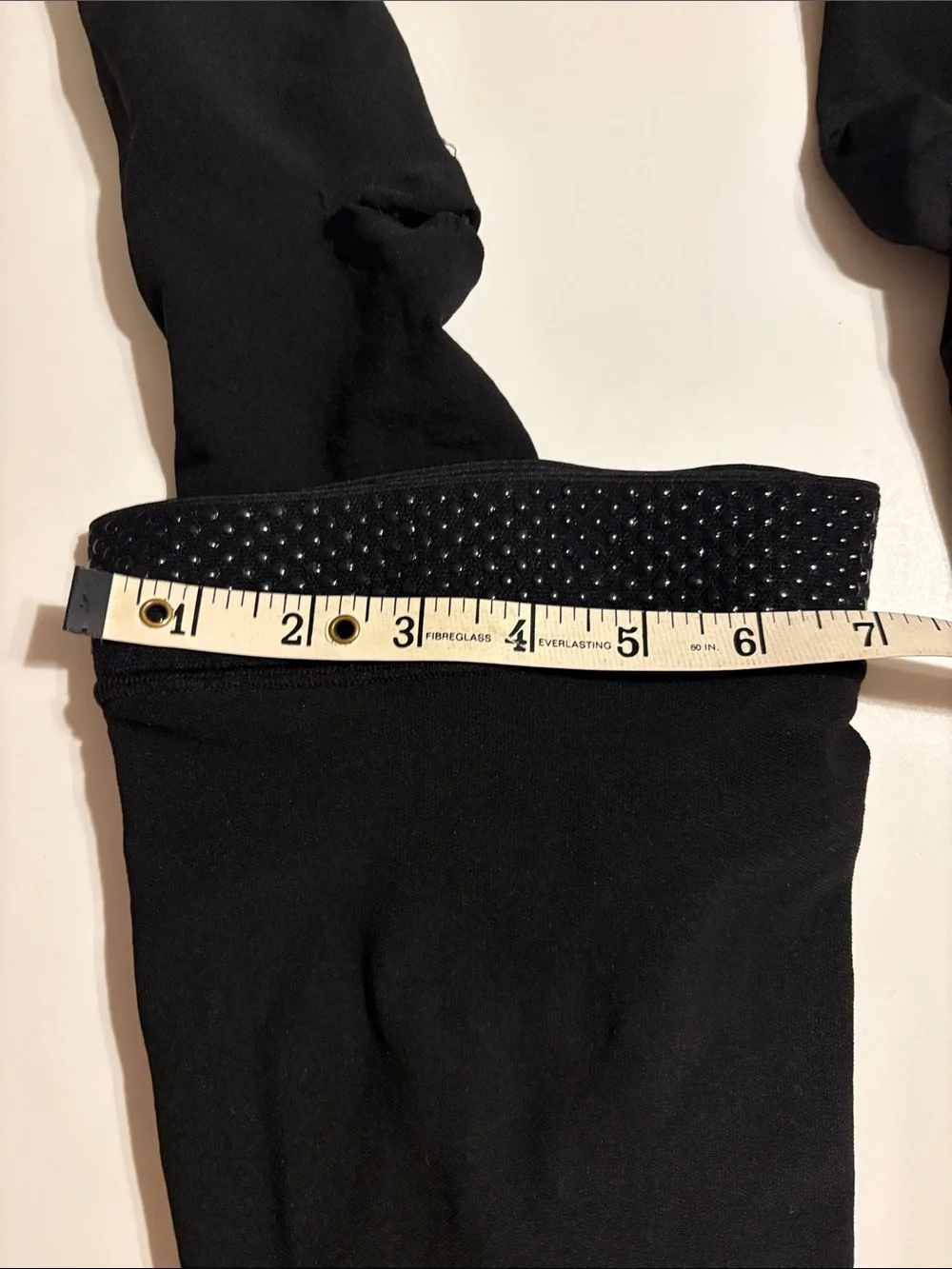 Women’s black compression thigh highs on-slip size large extra large new